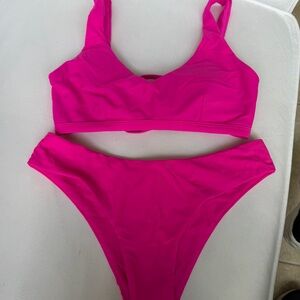 SHEIN Hot Pink Bikini Set